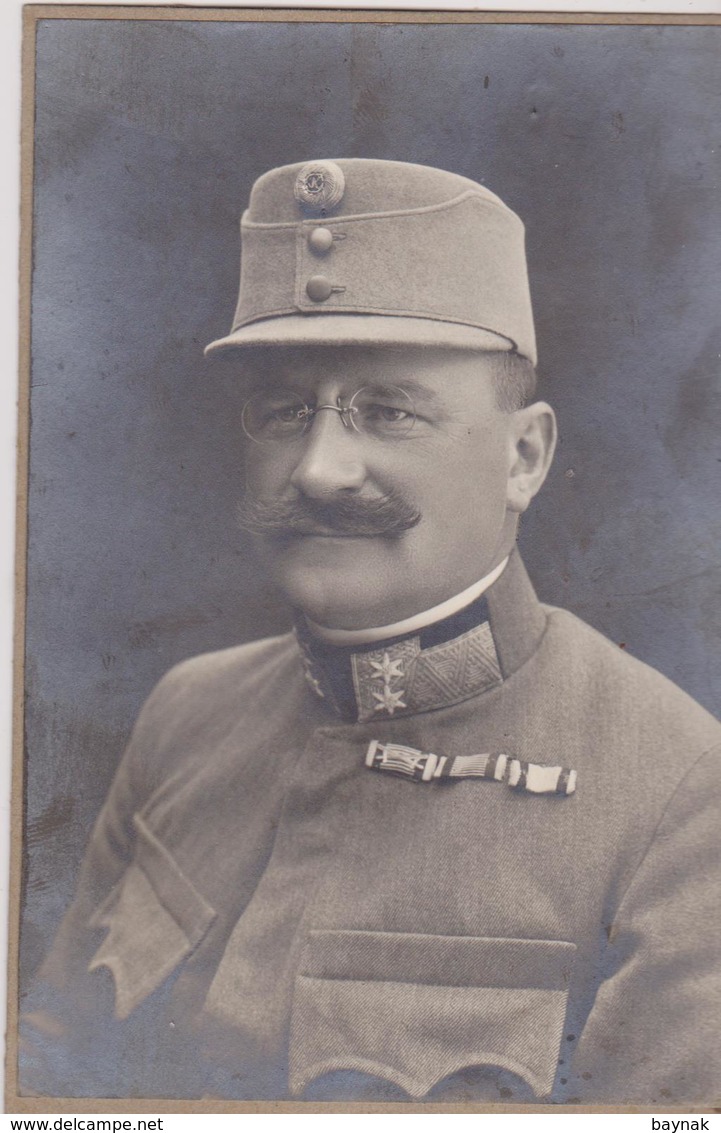 AUSTRIA   -  K. U. K.  OFFICER, ORDEN ~  ORIGINAL PHOTO  ~  13,8 Cm X 9 Cm - 1914-18