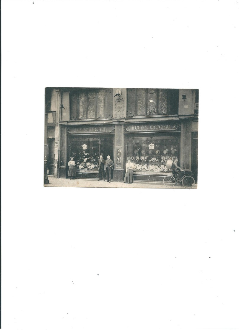 CARTE PHOTO ROUEN RUE DE LA REPUBLIQUE CHAPELLERIE ANIMEE - Rouen