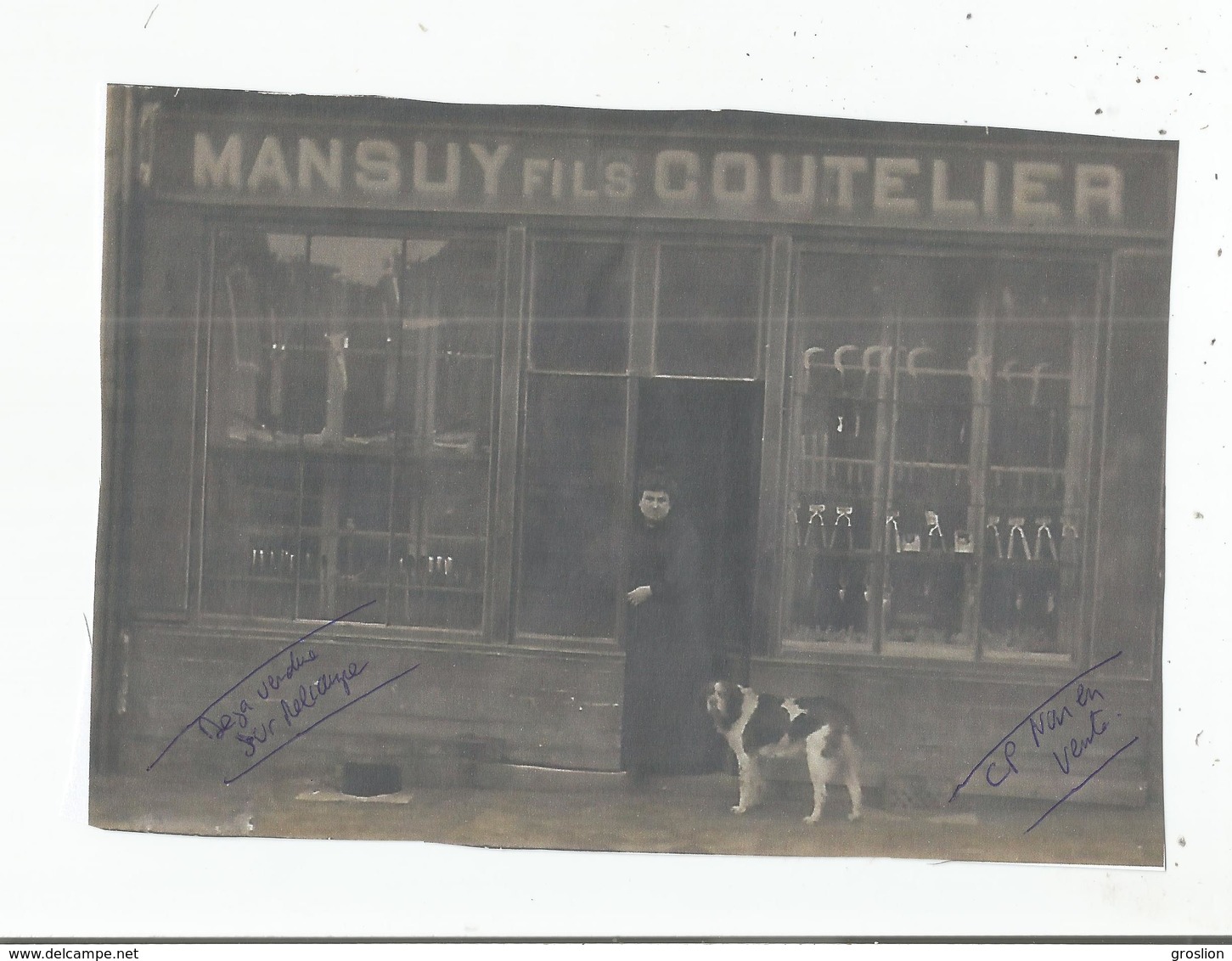 BIESLES (HAUTE MARNE) RARE CARTE PHOTO DE LA COUTELERIE MANSUY FILS ANIMEE - Autres & Non Classés