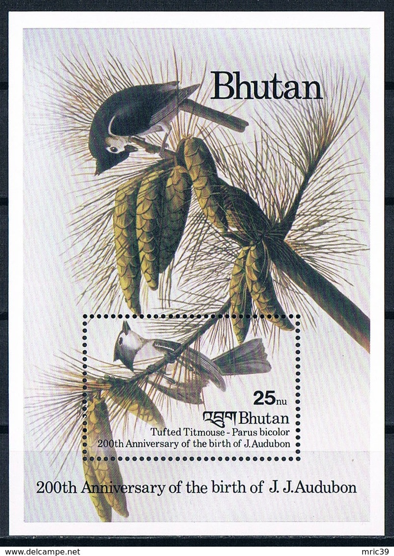 Bloc Sheet Oiseaux Birds Neuf MNH ** Bhutan 1985 - Autres & Non Classés