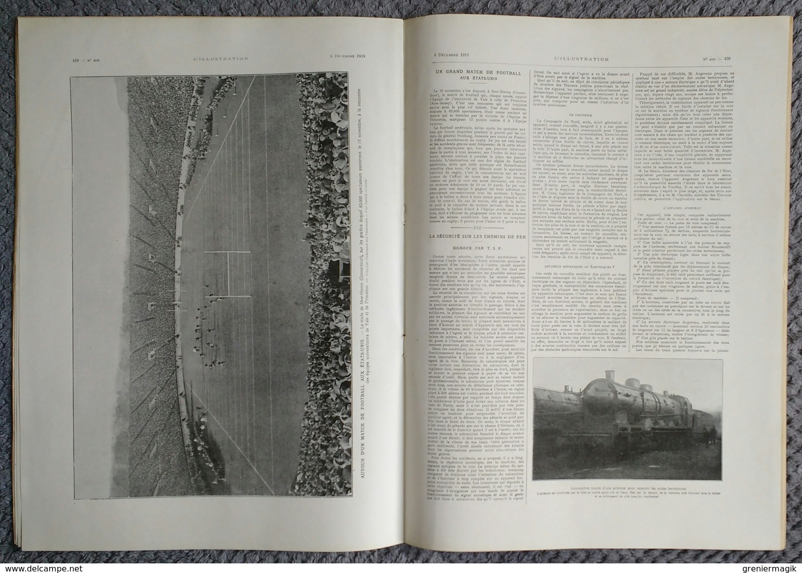 L'Illustration 4005 6 décembre 1919 Lady Astor/Gare de Leipzig/L'île Maurice/USA football Yale-Princeton/Fourragères