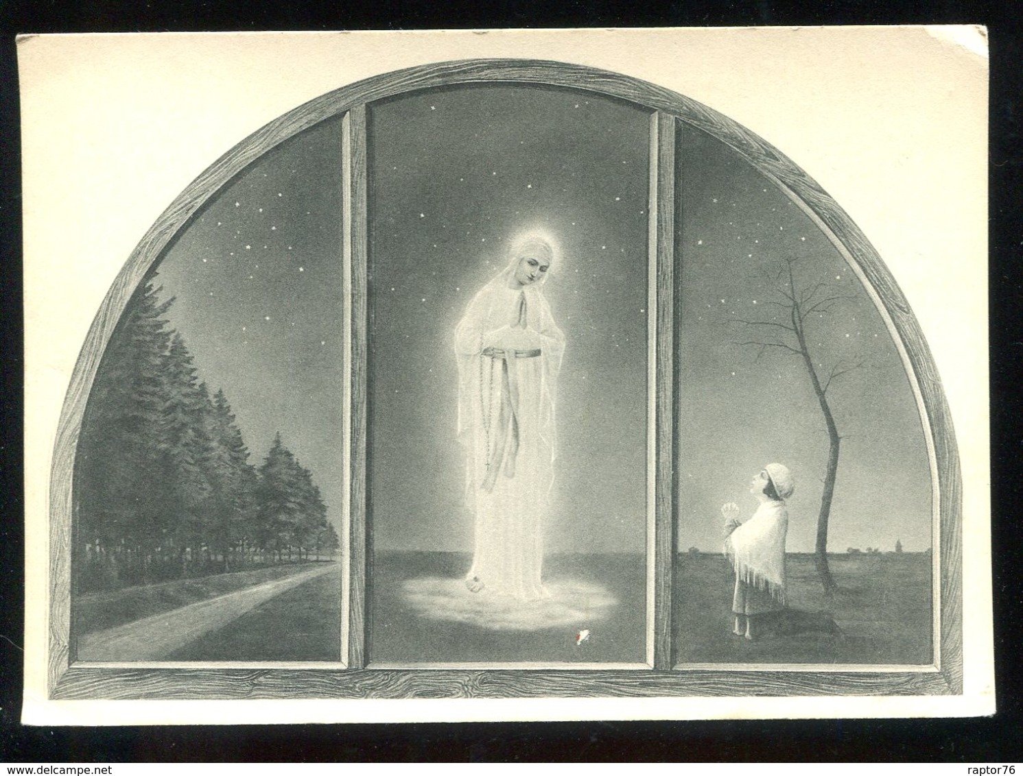 CPSM Non écrite Belgique BANNEUX N. D. Triptyque De La Chapelle Des Apparitions - Sprimont