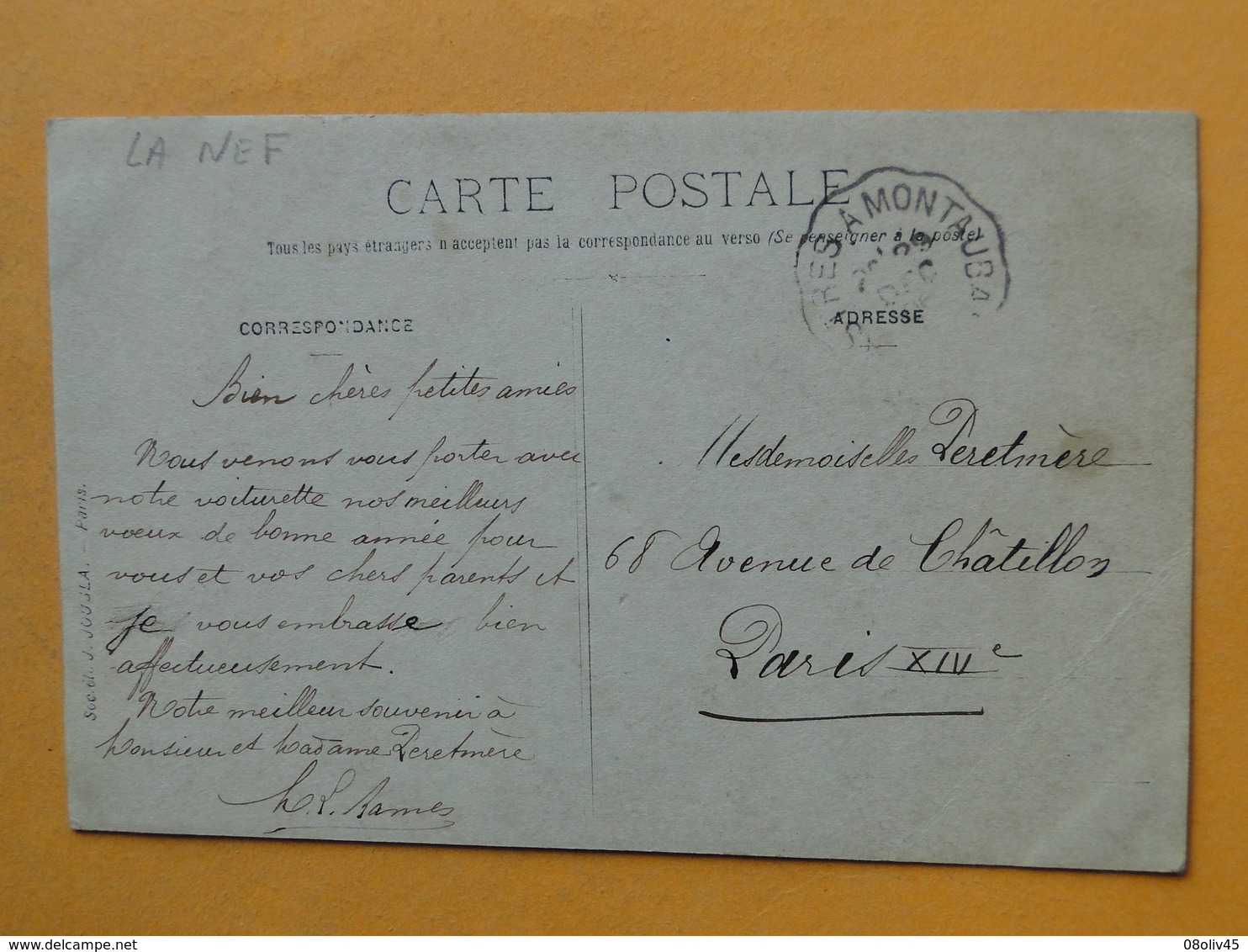 Voiturette LA NEF -- Carte-photo 1905 - RARE !! Carte écrite Par M. L. Rames Conducteur De La Voiturette - Passenger Cars