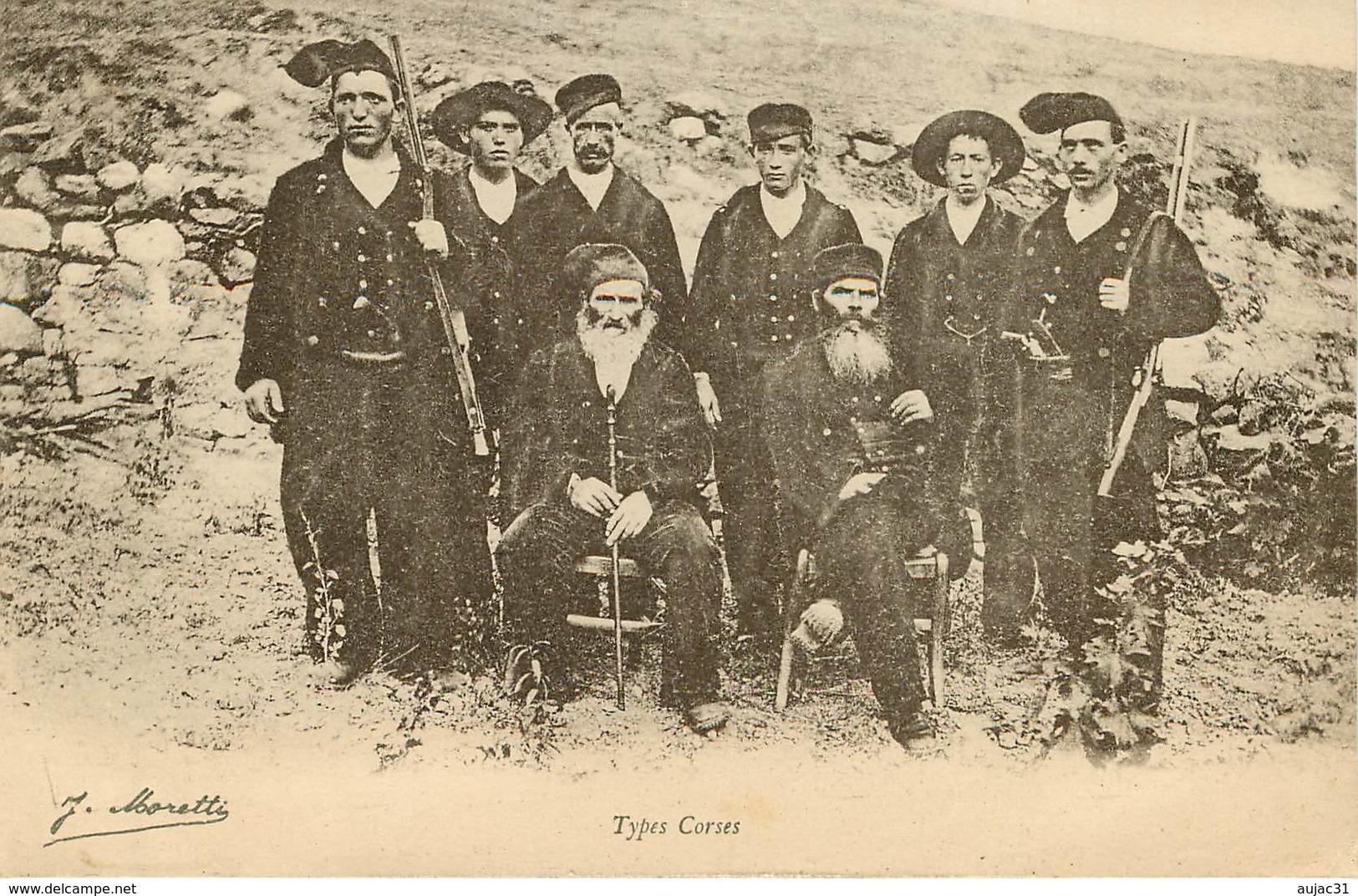 Dép 20 - 2A - 2B - Corse - Types Corses - Bandits  ? - A Identifier - J. Moretti - Pas De Numéro - Bon état Général - Otros & Sin Clasificación