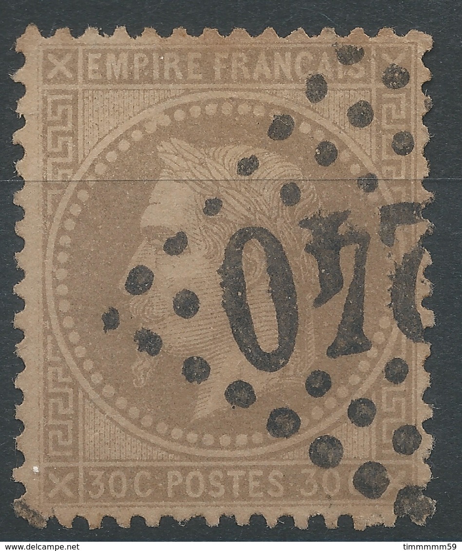 Lot N°46909  Variété/n°30, Obli GC, Filet OUEST, Perles NORD OUEST - 1863-1870 Napoleon III With Laurels