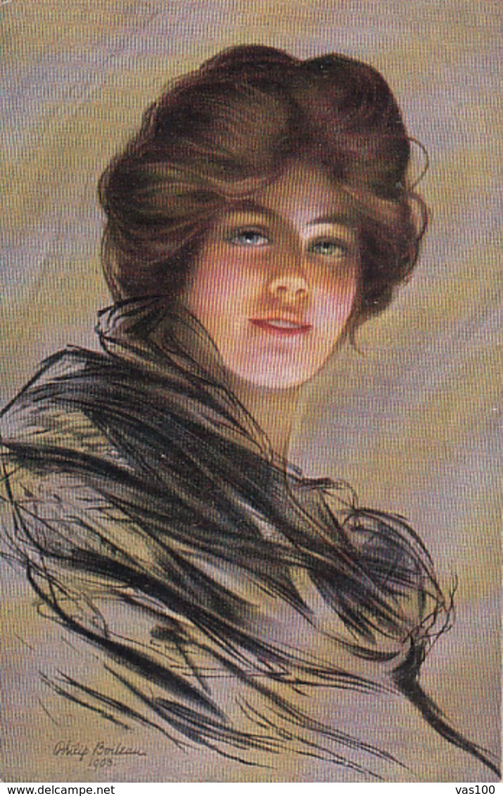 CPA SIGNED ILLUSTRATIONS, PHILIP BOILEAU- YOUNG WOMAN 1903 - Boileau, Philip