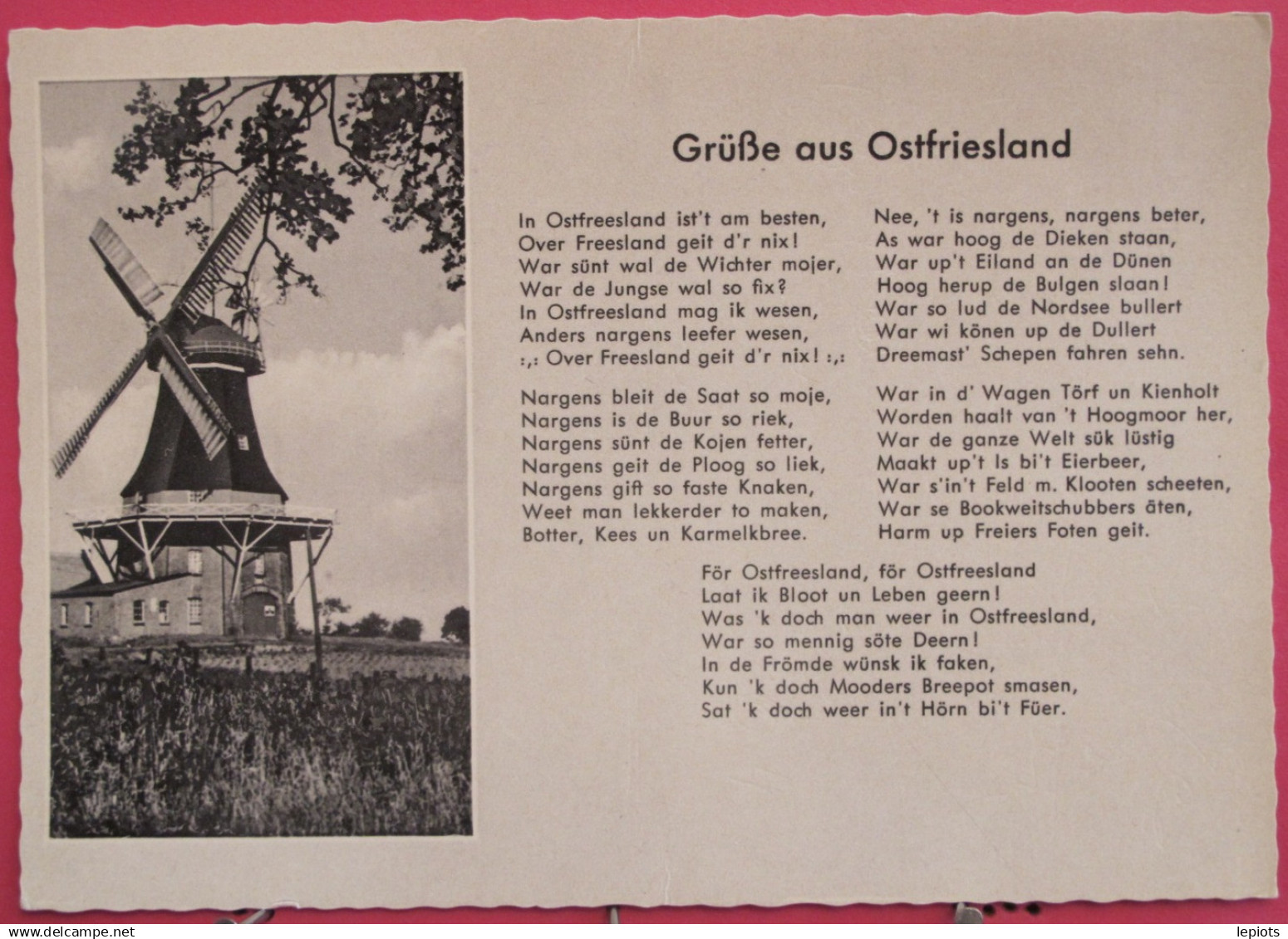 Visuel Très Peu Courant - Allemagne - Gruß Aus Ostfriesland - Scans Recto-verso - Autres & Non Classés