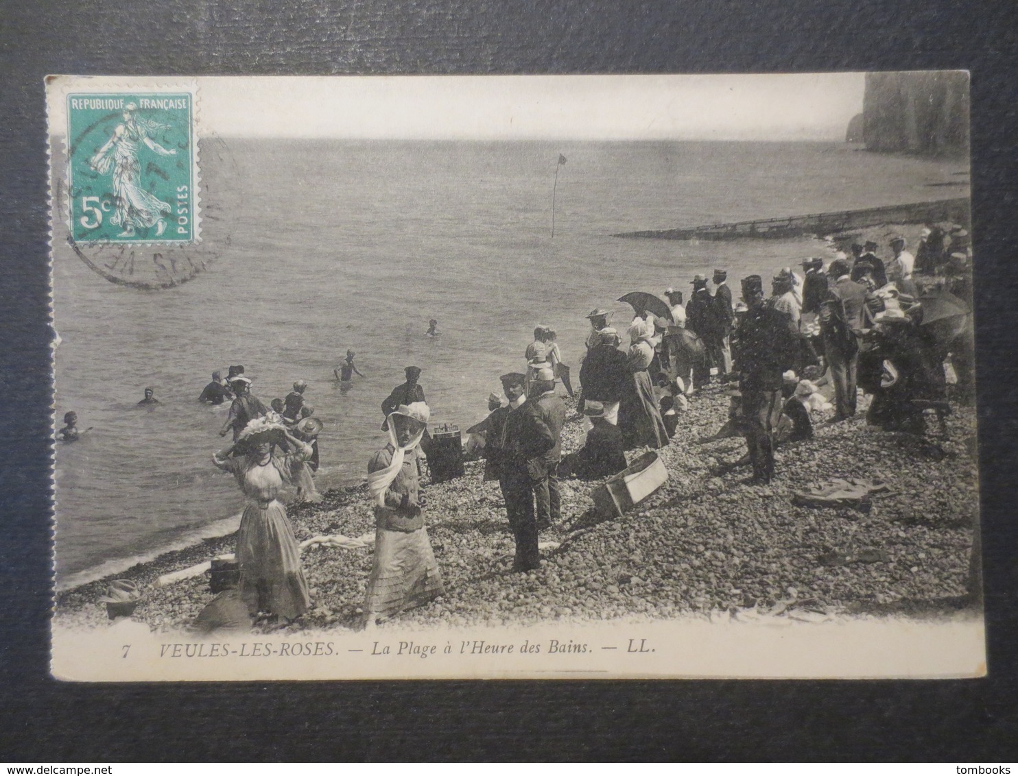 76 - Veules Les Roses - CPA - La Plage à L'heure Des Bains - L.L N° 7  - BE - 1911 - - Veules Les Roses