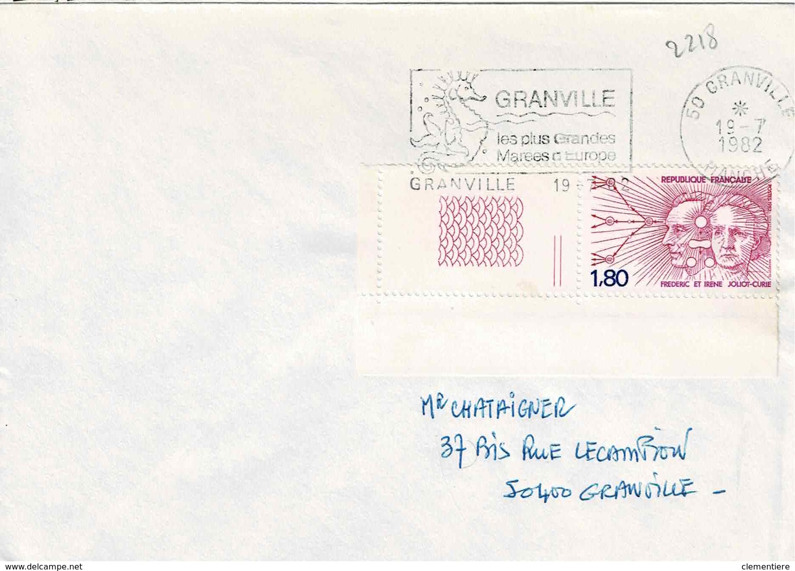 TP  N° 2218 Seul Sur Enveloppe De Granville - 1961-....