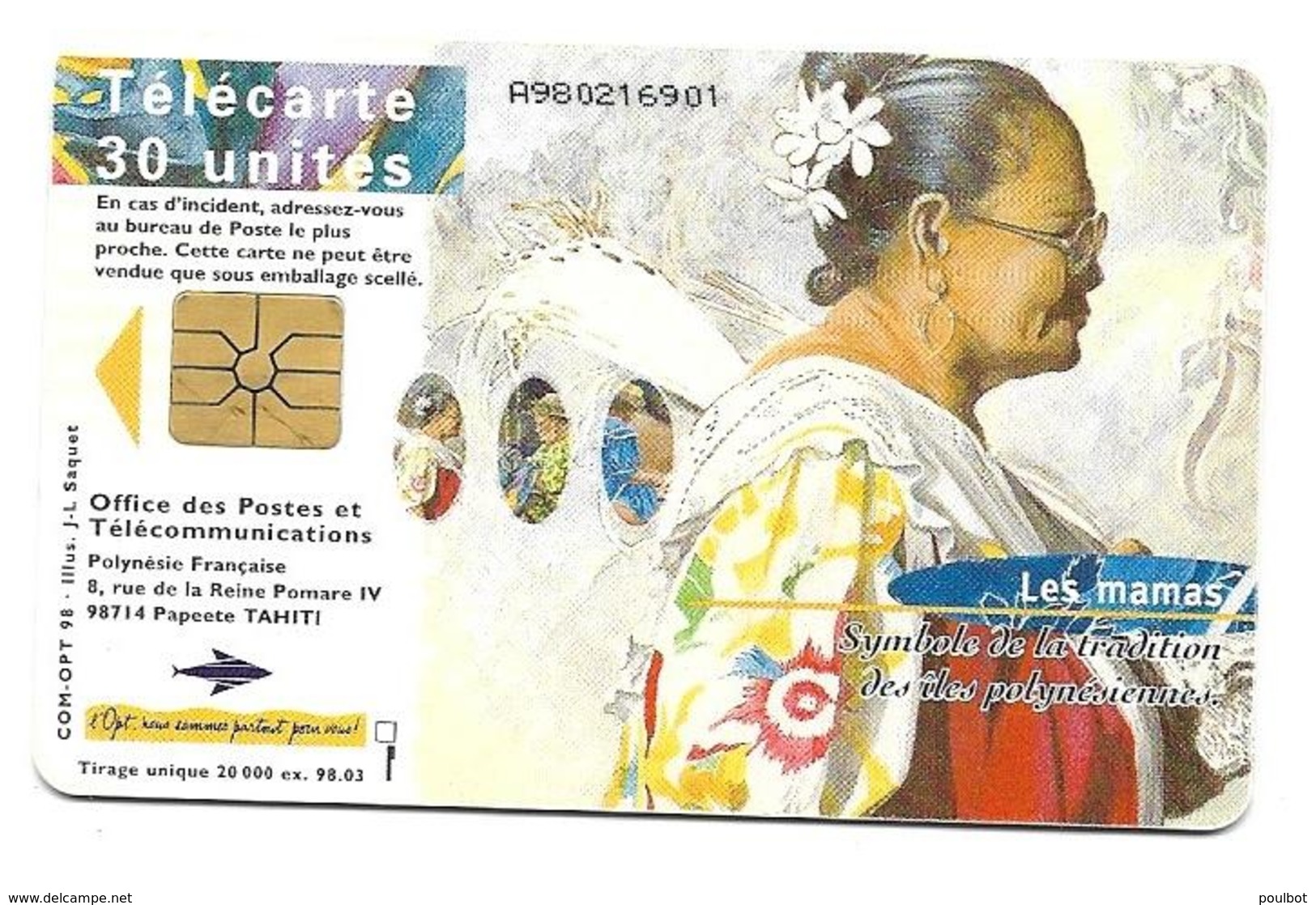 Télécarte Polynésie PF67 Les Mamas - Polynésie Française