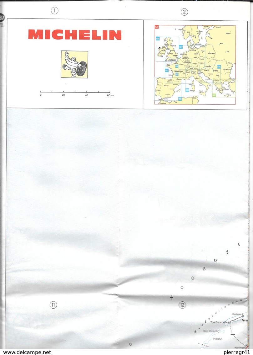 CARTE-ROUTIERE-MICHELIN-N °987-1985-11e Edit-ALLEMAGNE-BENELUX-AUTRICHE-GRANDES ROUTES-TB E- - Wegenkaarten