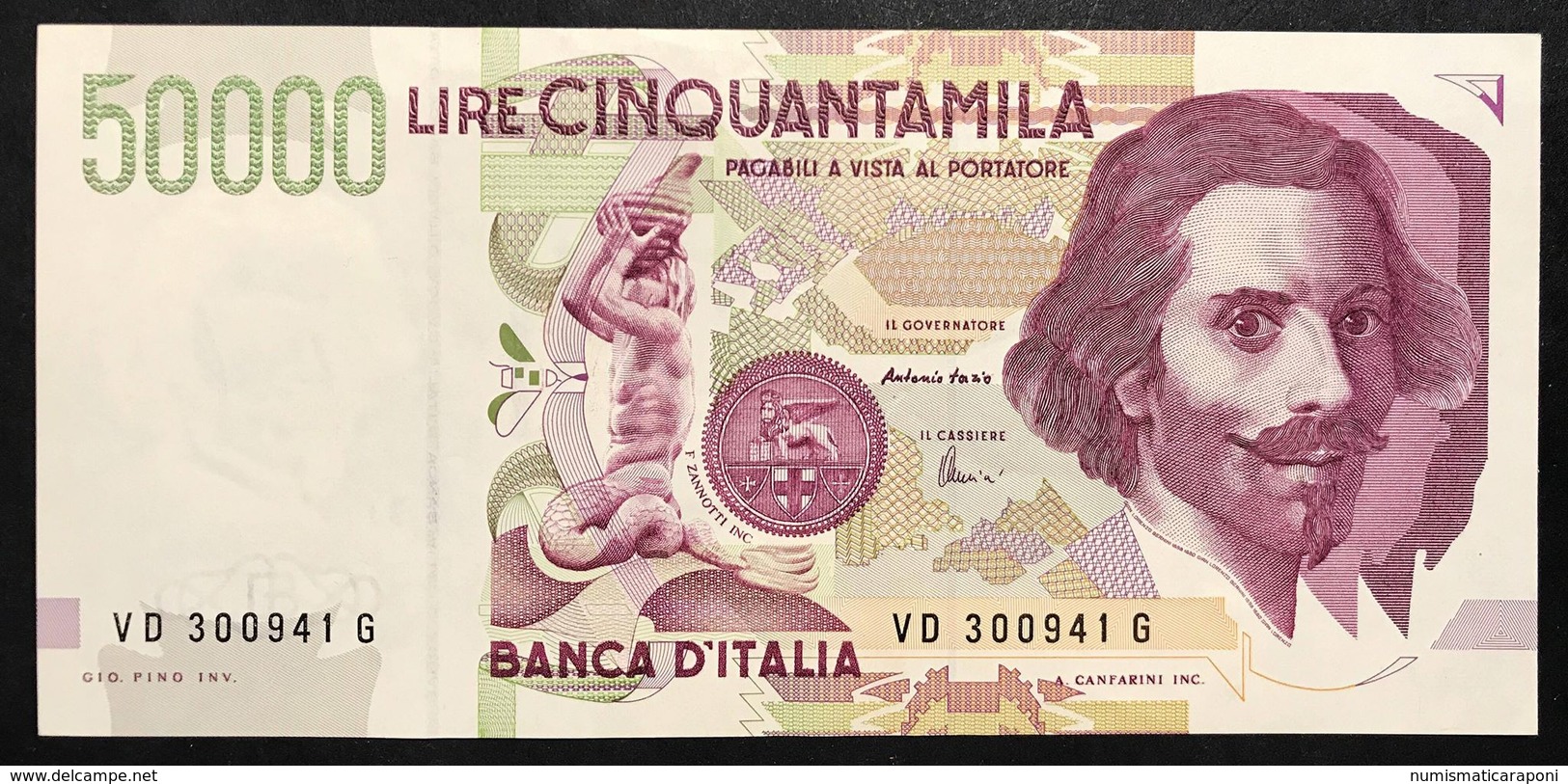 50000 LIRE BERNINI II° TIPO SERIE D 1997 Spl/sup   LOTTO 1963 - 50000 Lire