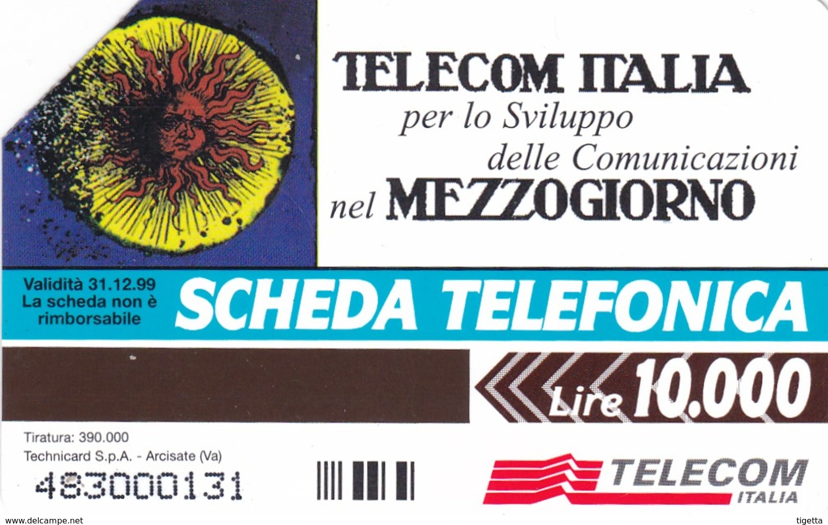 SCHEDA TELEFONICA  LA GAZZETTA DEL MEZZOGIORNO  SCADENZA 31/12/1999 USATA - Pubbliche Speciali O Commemorative