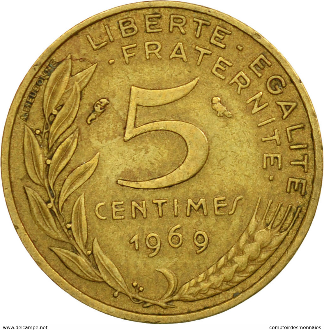 Monnaie, France, Marianne, 5 Centimes, 1969, Paris, TTB, Aluminum-Bronze - Autres & Non Classés