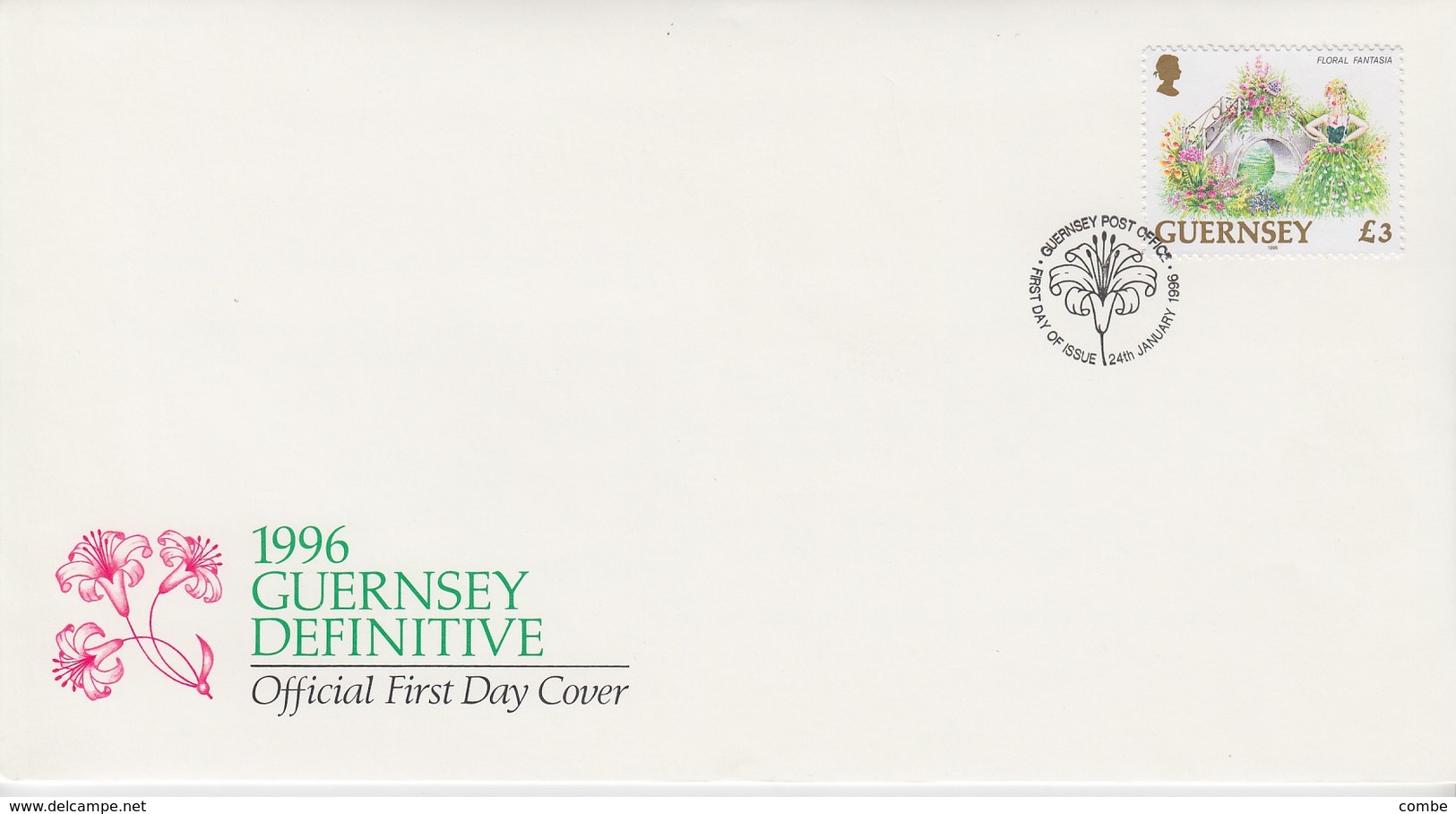 FDC GUERNSEY 3£ FLORAL FANTASIA / 2 - Autres & Non Classés