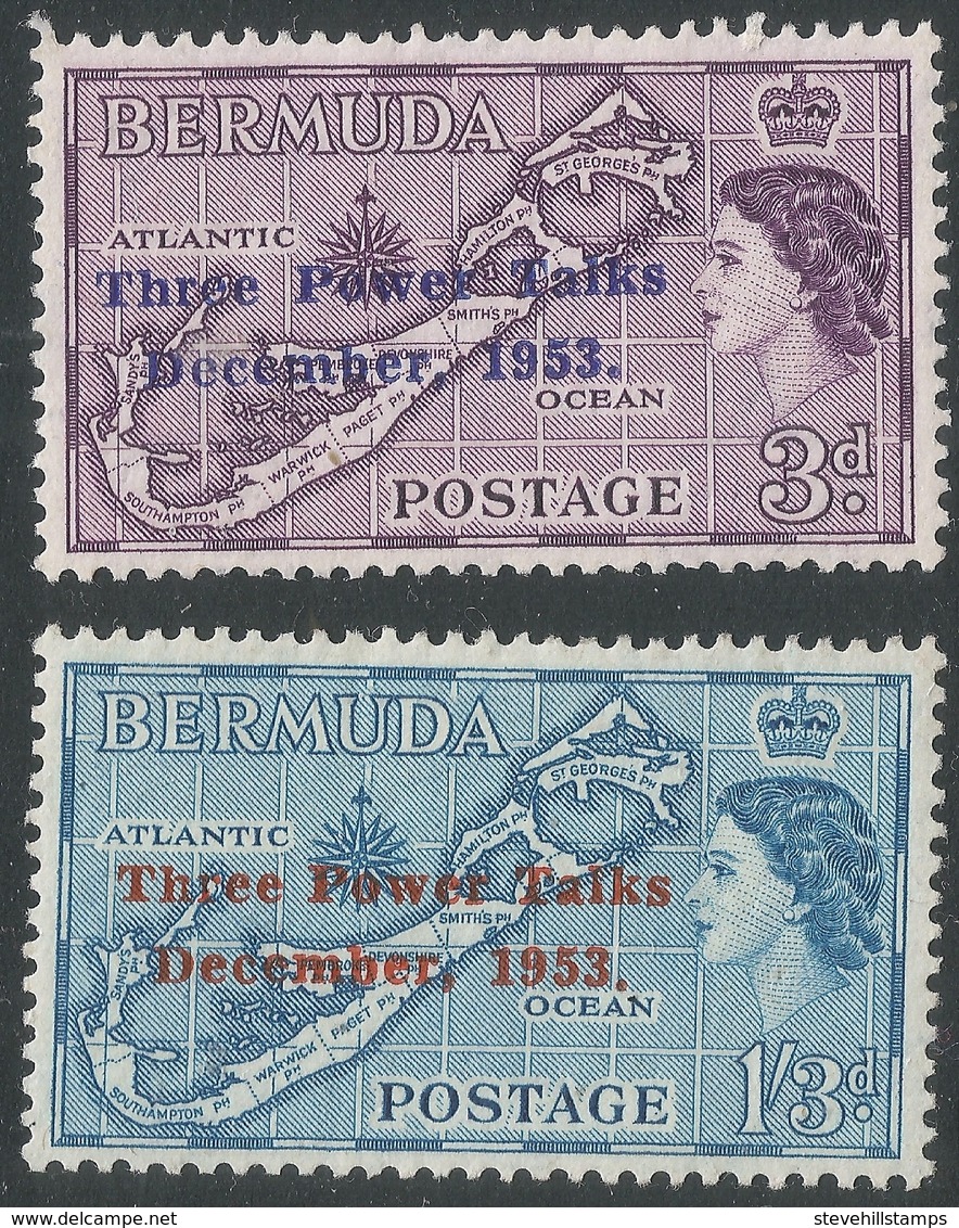 Bermuda. 1953 Three Power Talks. MH Complete Set. SG 152-153 - Bermuda