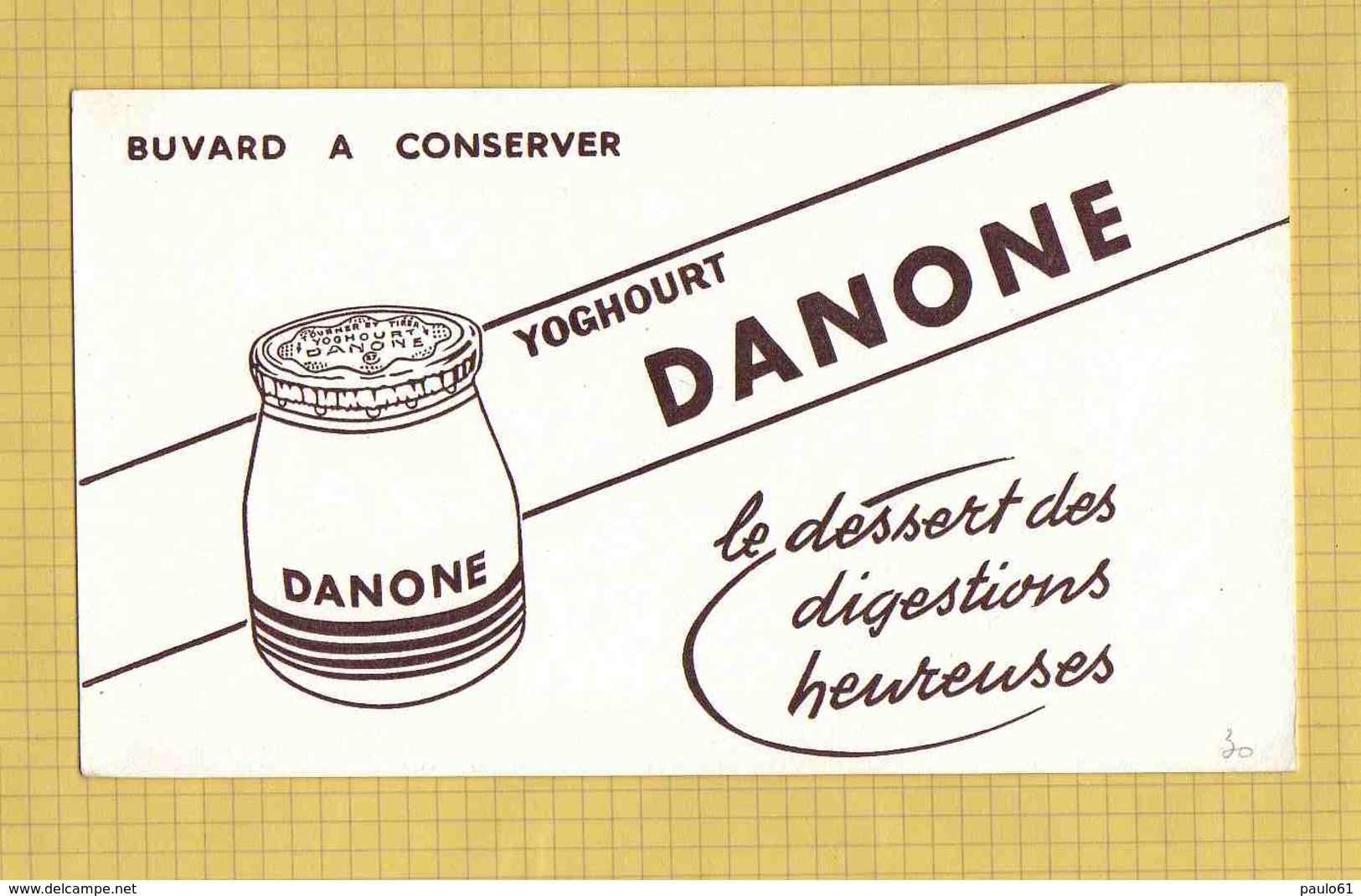 BUVARD : Yoghourt DANONE - Produits Laitiers