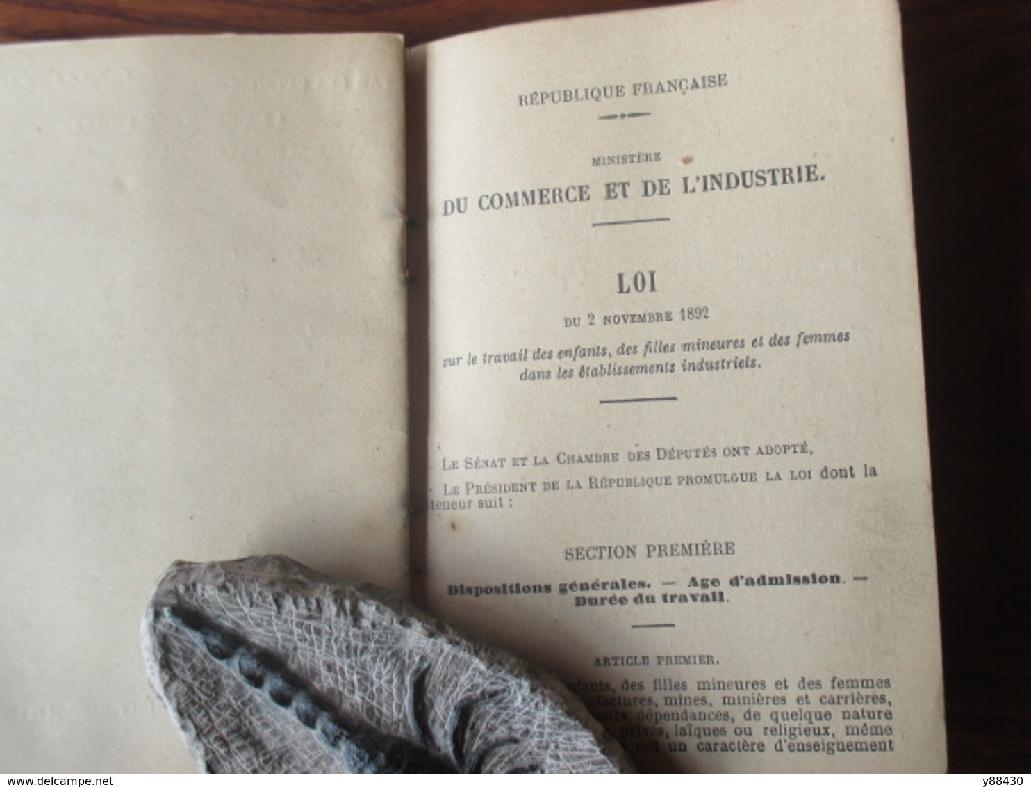 livret personnel de l'enfanf à GANNAT. Allier - Année 1907 - TRAVAIL DES ENFANTS DANS L'INDUSTRIE - 44 pages - 15 photos