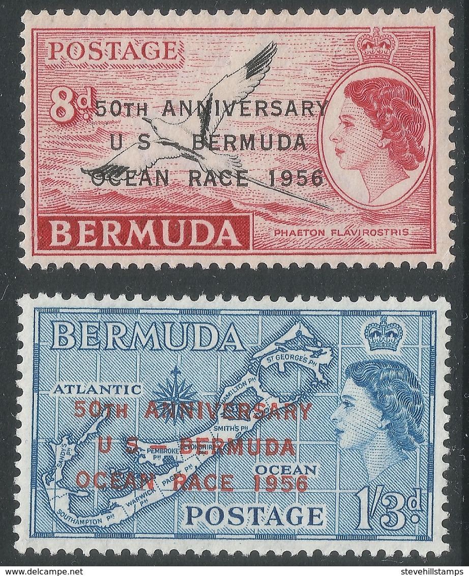 Bermuda. 1956 5th Anniv Of United States - Bermuda Yacht Races. MH Complete Set. SG 154-155 - Bermuda