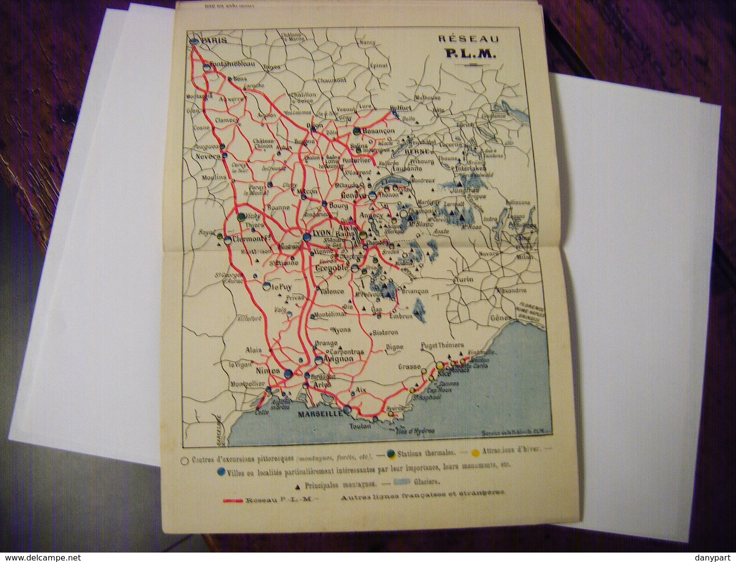 Guide Chemin De Fer P.L.M. Paris-Lyon-Mediterranée 45 Pages Photo Plan Du Réseau SNCF - Dépliants Touristiques