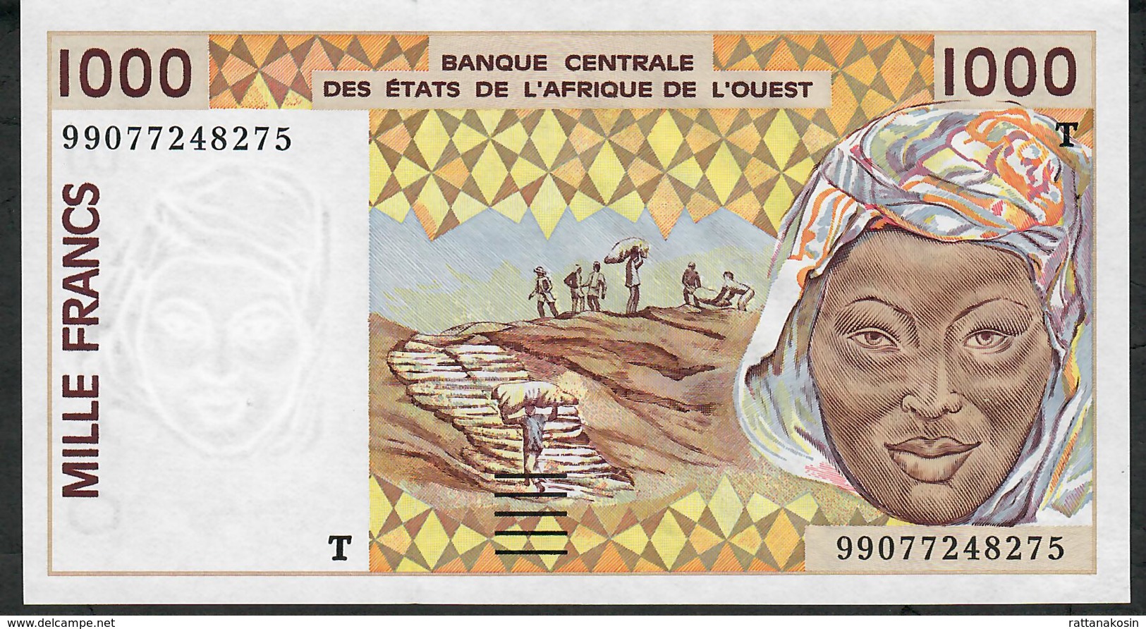 W.A.S. TOGO P811Ti 1000 FRANCS (19)99   UNC. - États D'Afrique De L'Ouest