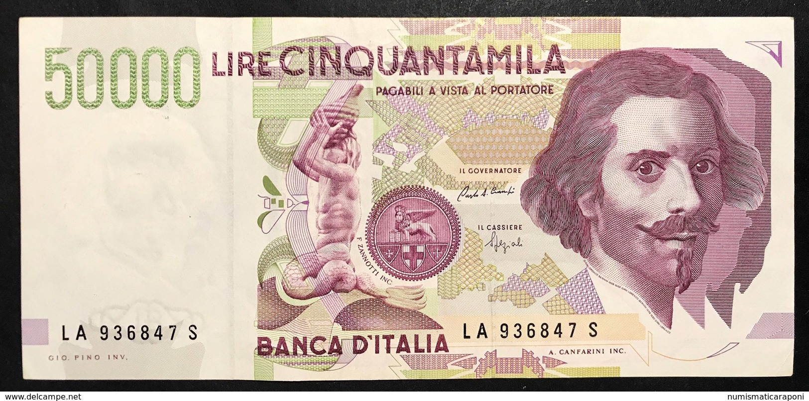 50000 Lire BERNINI II° TIPO SERIE A 1992 Spl  LOTTO.2107 - 50000 Lire