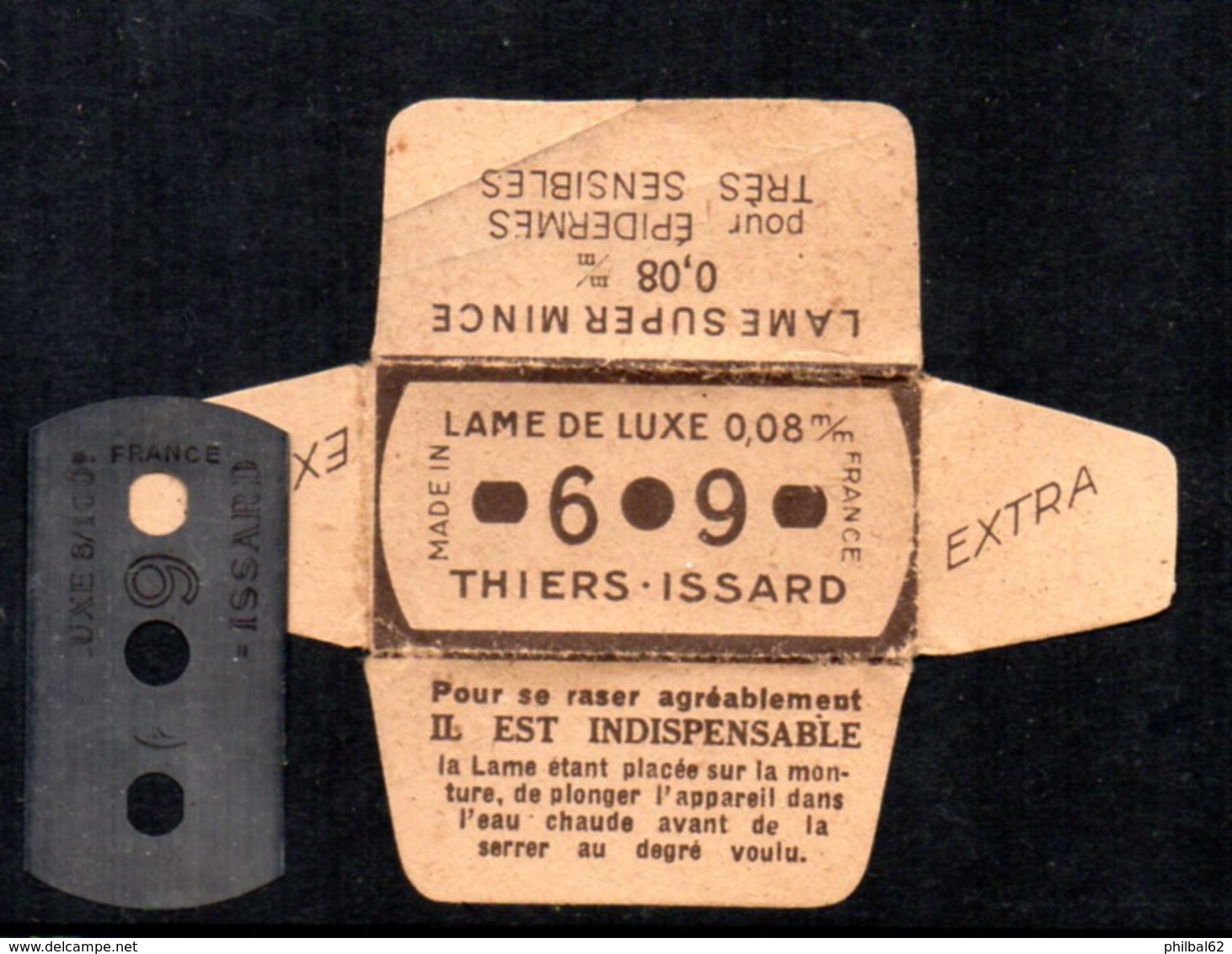 Rasage. Razor Blade. Lame De Rasoir. 3 Lames 69, Emballages Différents. Thiers-Issard. 2 Photos. - Razor Blades