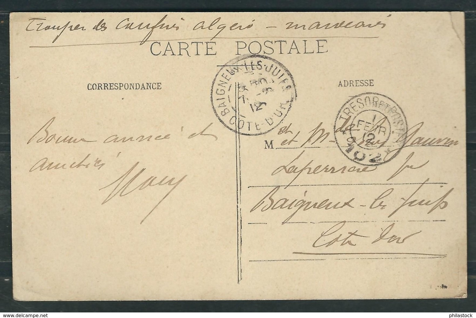 MAROC 1912 CPA Taourirt Trésor & Postes 102 - Cachets Militaires A Partir De 1900 (hors Guerres)