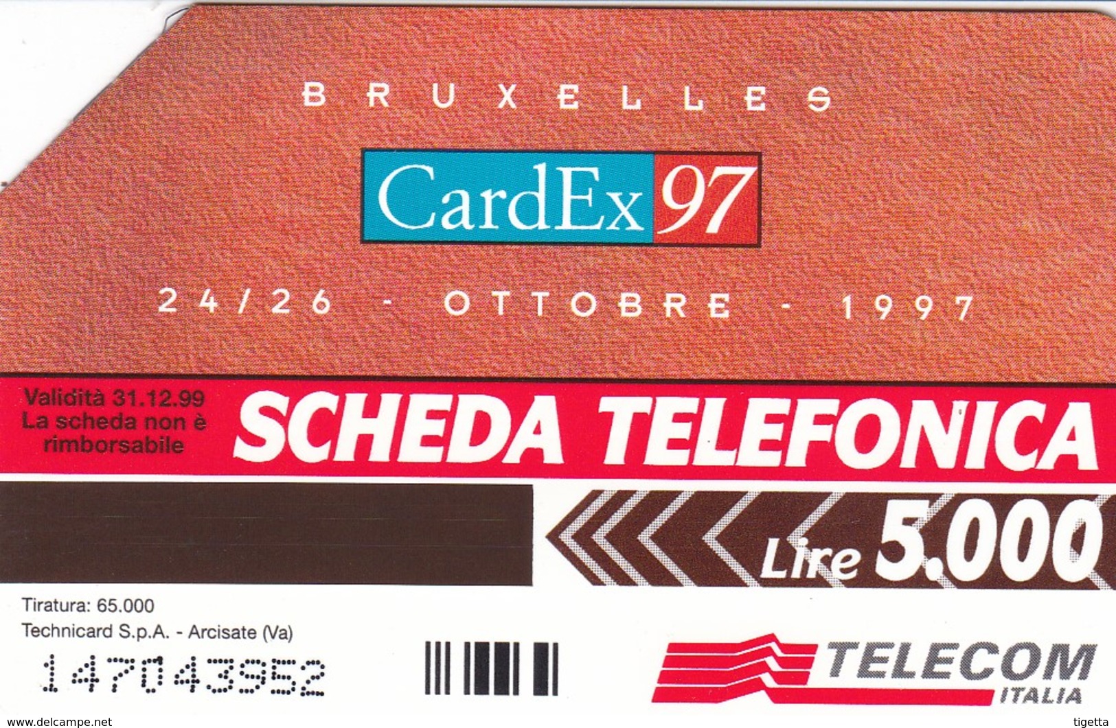 SCHEDA TELEFONICA  CARDEX 97  SCADENZA 31/12/1999 USATA - Pubbliche Speciali O Commemorative