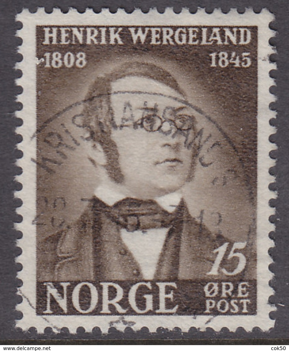 NORWAY 1945 (Mi.# 305) Henrik Wergeland 100 Years - 15 øre - Oblitérés