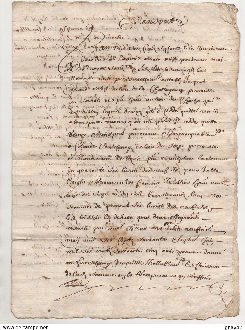 Bozas Ardèche 1670 - Manuscrits