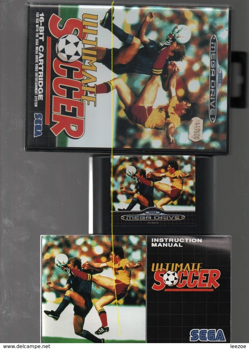 Jeu Vidéo SEGA MEGA DRIVE...jeu Football MEGA DRIVE Ultimate Soccer Complet Boite + Notice - Autres & Non Classés