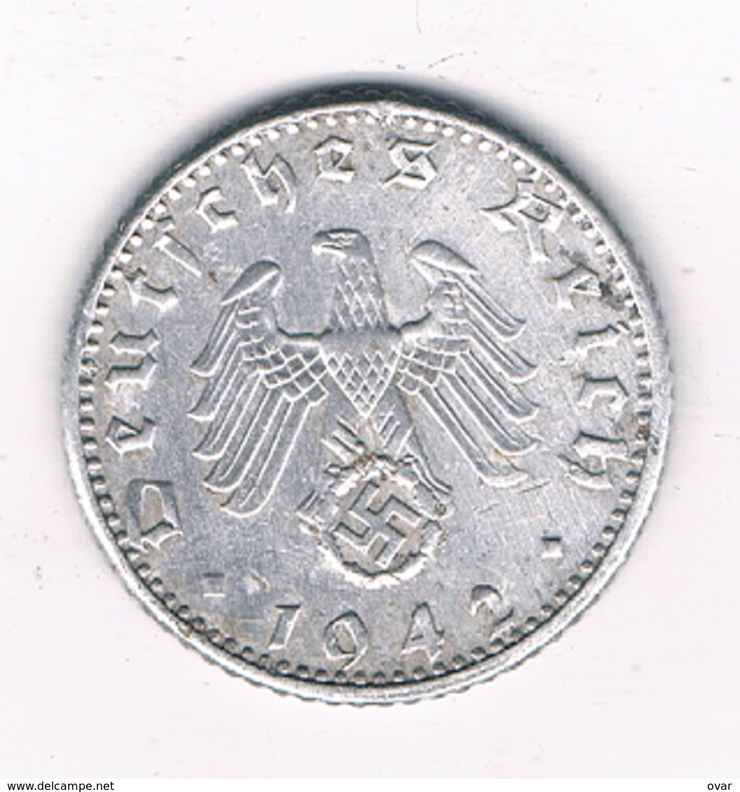 50 PFENNIG 1942 A   DUITSLAND /2323/ - 50 Reichspfennig