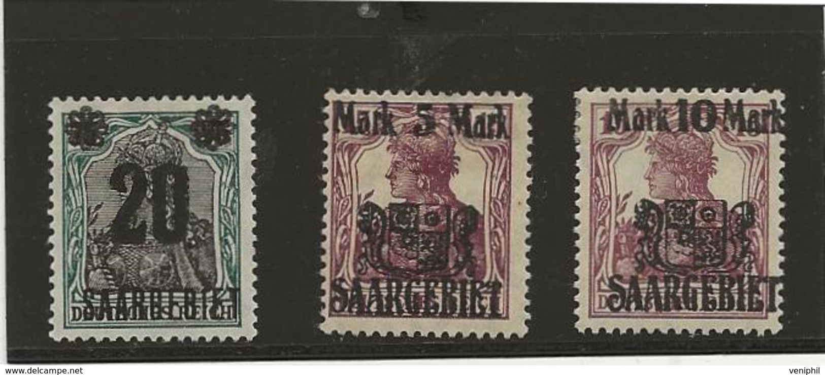 SARRE - N° 50 A 52 NEUF CHARNIERE - ANNEE 1921-  COTE : 30,25 € - Unused Stamps