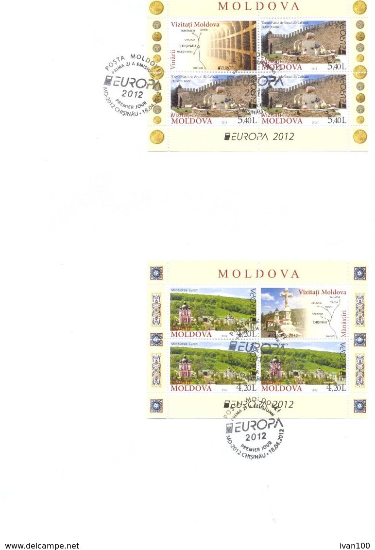 2012. Europa 2012, 2 FDC With Booklet-panes, Mint/** - 2012