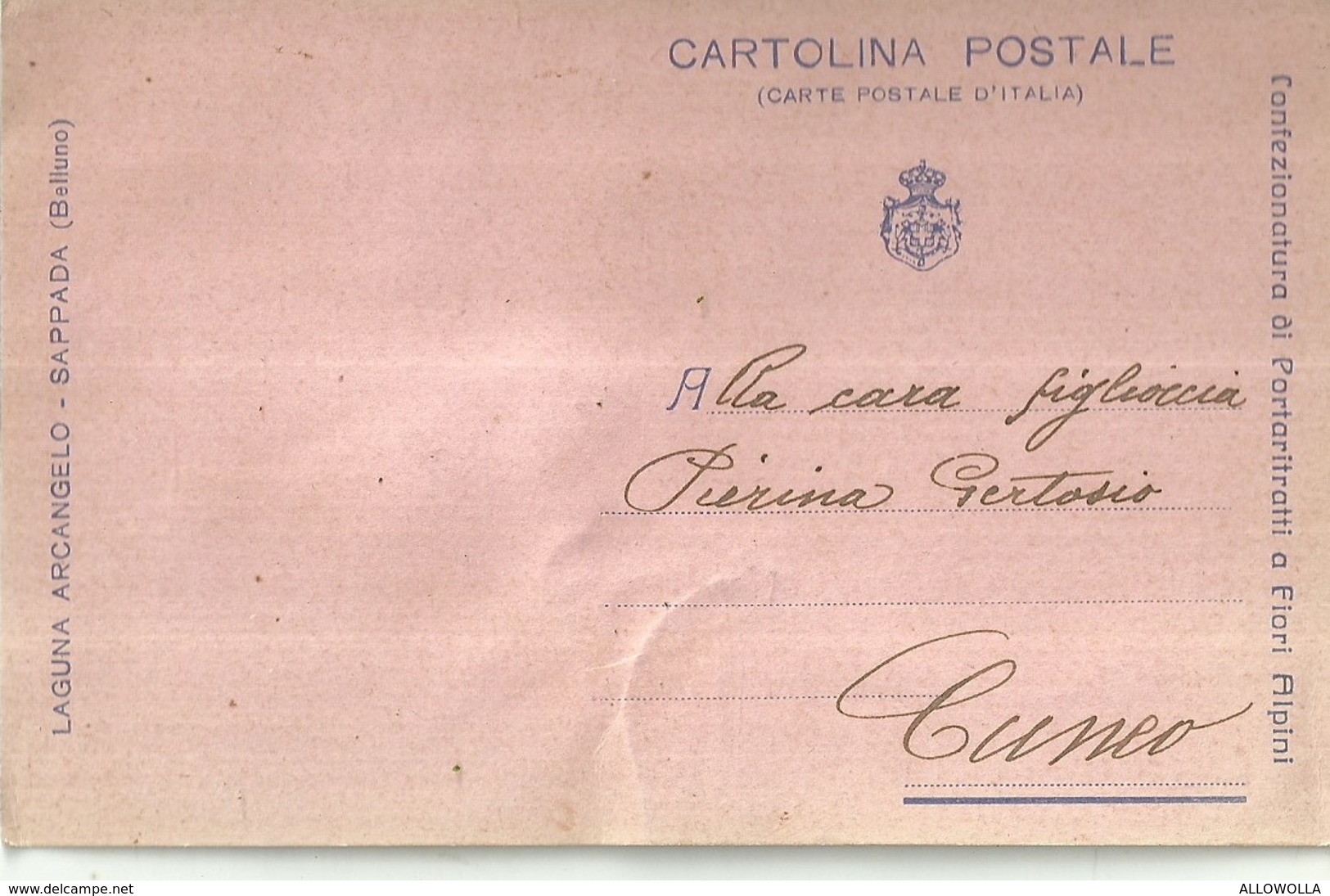 3000 " STELLE ALPINE-SPEDITA DA ZONA DI GUERRA NEL 1917 " CART.  POST.  ORIGIN. SPED - Fiori