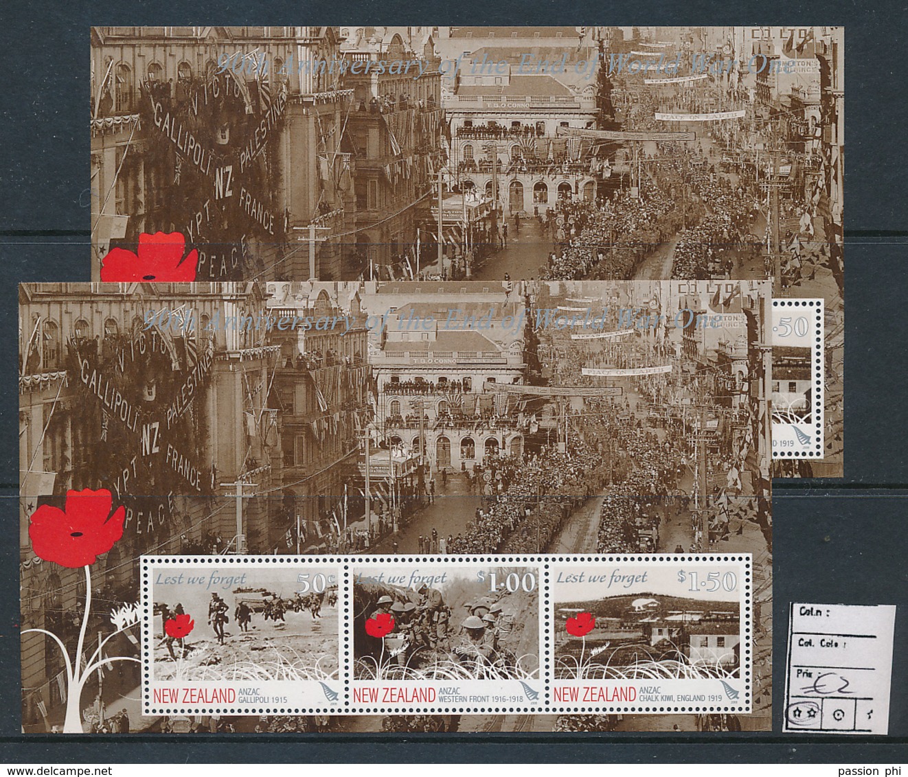 BELGIQUE EMISSION COMMUNES SELECTION NOUVELLE ZELANDE MNH - Autres & Non Classés