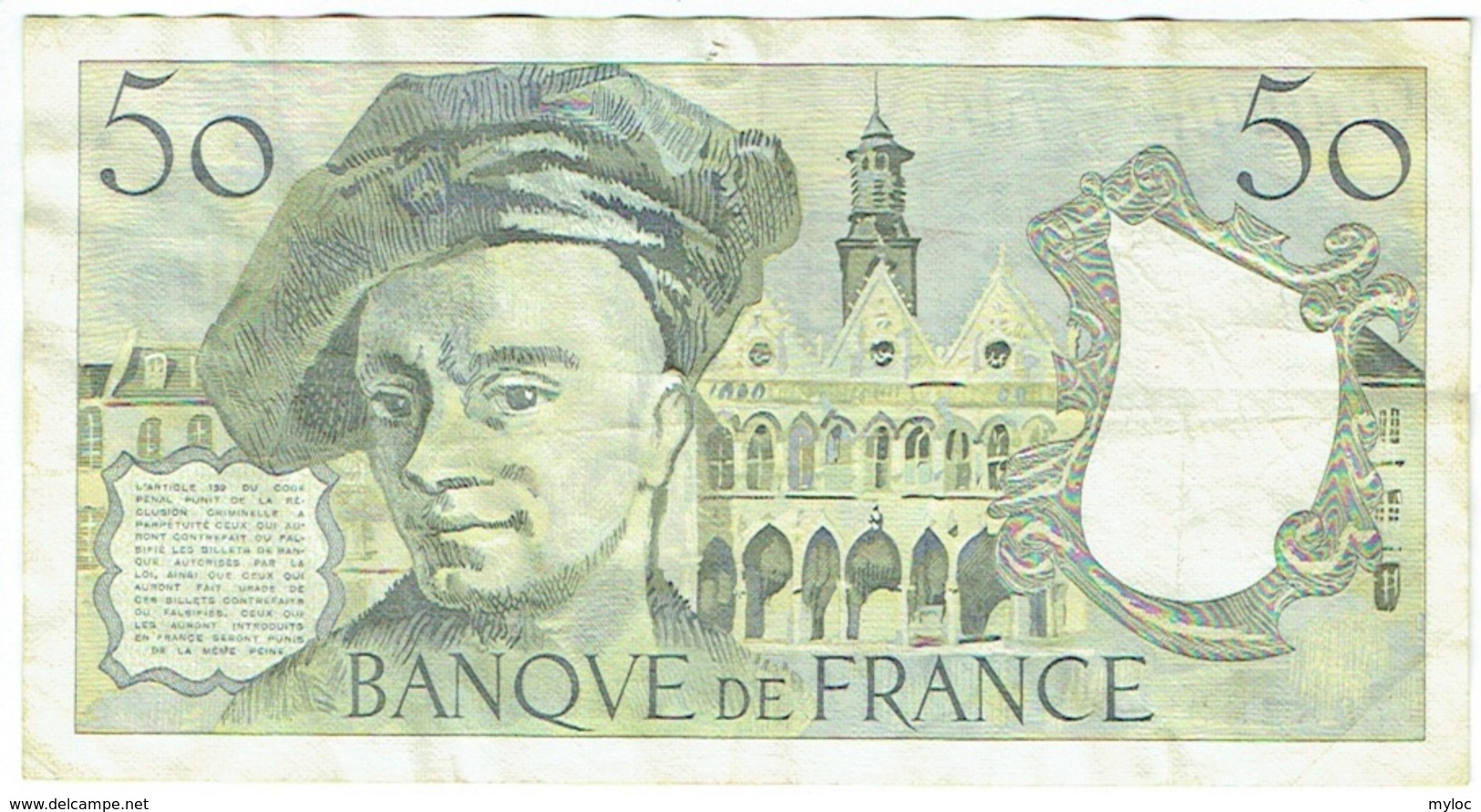Billet. France. 50 Francs. Quentin De La Tour. 1984. - 50 F 1976-1992 ''Quentin De La Tour''
