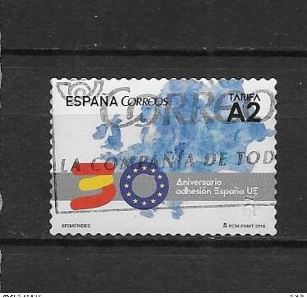 LOTE 1873 /// ESPAÑA 2016  -  ANIVERSARIO DE LA ADHESION DE ESPAÑA A LA UNION EUROPEA - Usados