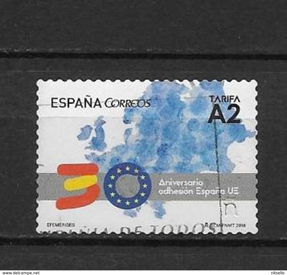 LOTE 1873 /// ESPAÑA 2016  -  ANIVERSARIO DE LA ADHESION DE ESPAÑA A LA UNION EUROPEA - Usati