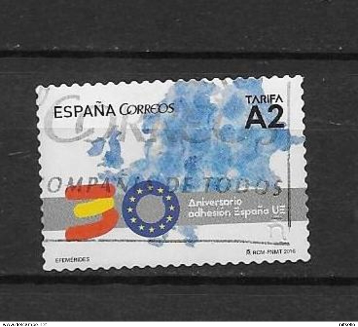 LOTE 1873 /// ESPAÑA 2016  -  ANIVERSARIO DE LA ADHESION DE ESPAÑA A LA UNION EUROPEA - Gebruikt