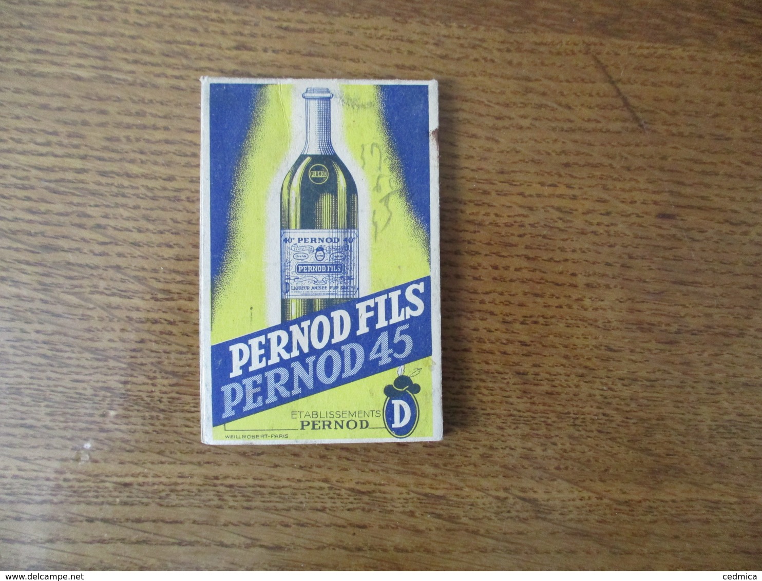 PERNOD FILS PERNOD 45 ETABLISSEMENTS PERNOD PETIT CARNET PUBLICITAIRE - Publicités