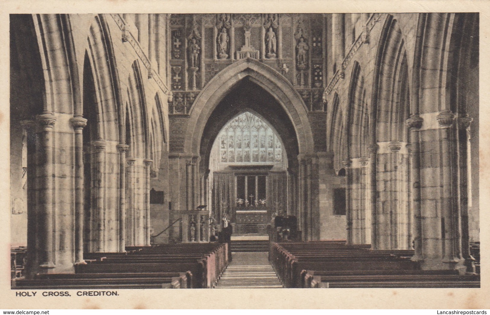 Postcard Holy Cross Crediton By Sloman Of The Post Office Exeter Road Crediton My Ref  B12935 - Other & Unclassified