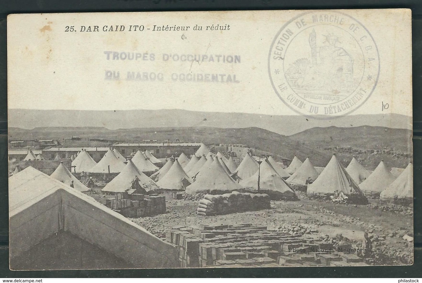 MAROC 1915 CPA Dar Caid Ito Troupes Occup. Maroc Occidental - Cachets Militaires A Partir De 1900 (hors Guerres)