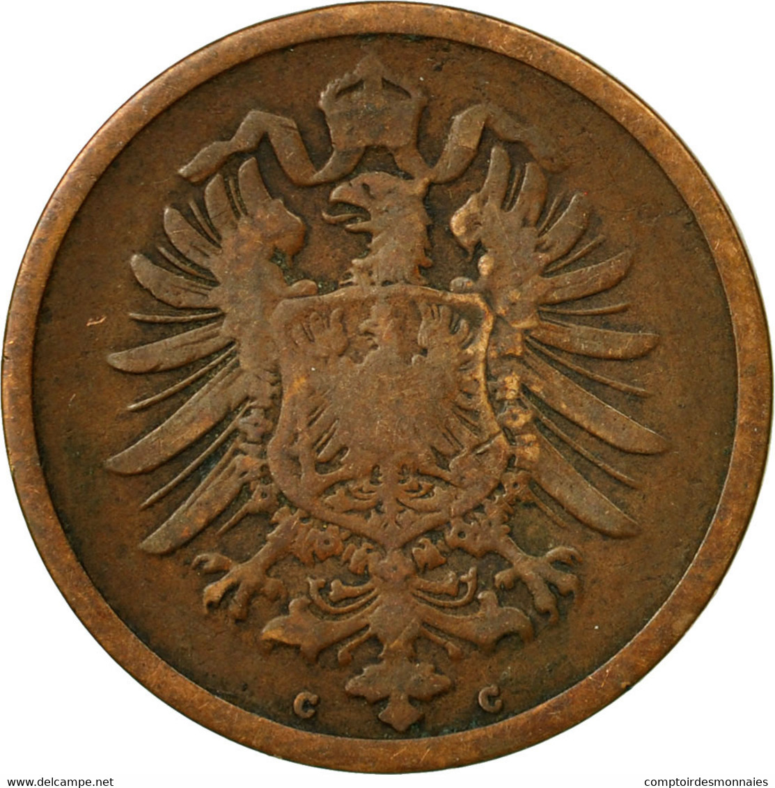 Monnaie, GERMANY - EMPIRE, Wilhelm I, 2 Pfennig, 1875, Frankfurt, TB+, Cuivre - 2 Pfennig