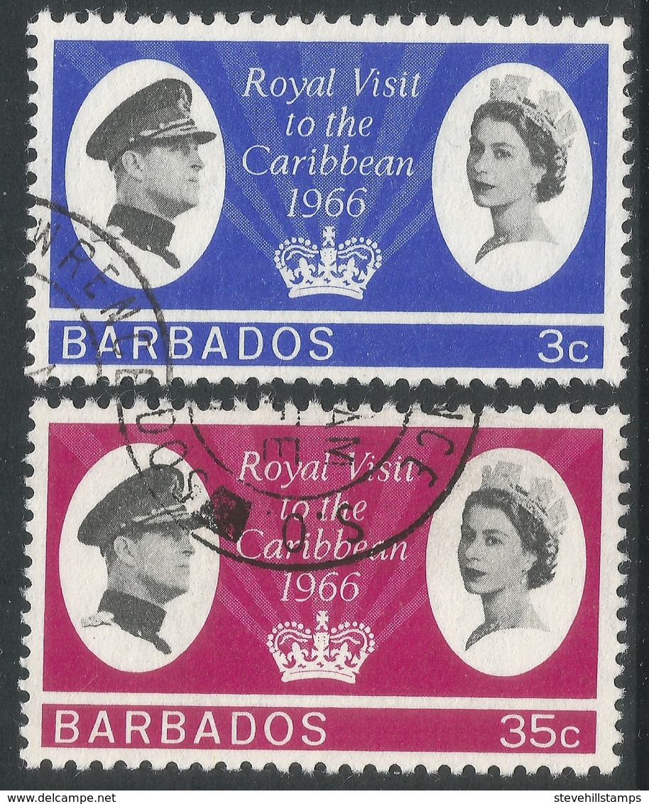 Barbados. 1966 Royal Visit. Used Complete Set. SG 340-341 - Barbados (...-1966)