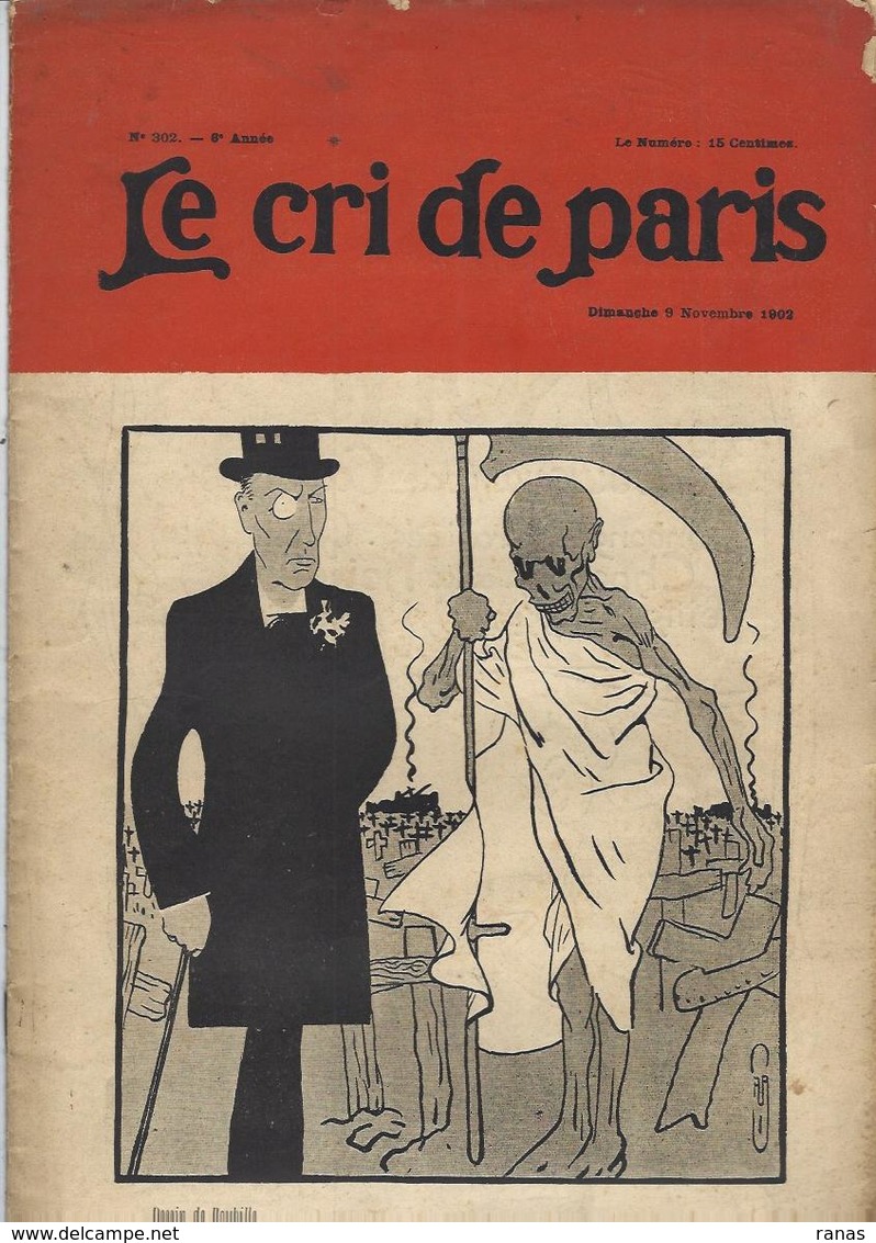 Mort Squelette Le Cri De Paris N° 302 De 1902 Valotton En Dernière De Couverture - Other & Unclassified