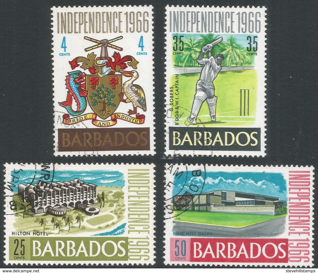 Barbados. 1966 Independence. Used Complete Set. SG 356-359 - Barbados (1966-...)