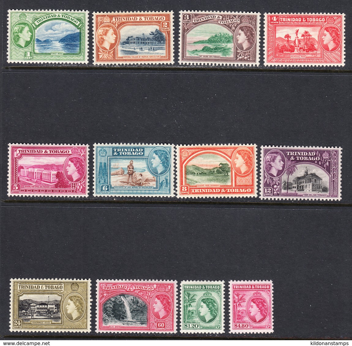 Trinidad & Tobago 1953-59 Mint Mounted, Sc# 72-83, SG 267-278 - Trinidad & Tobago (...-1961)