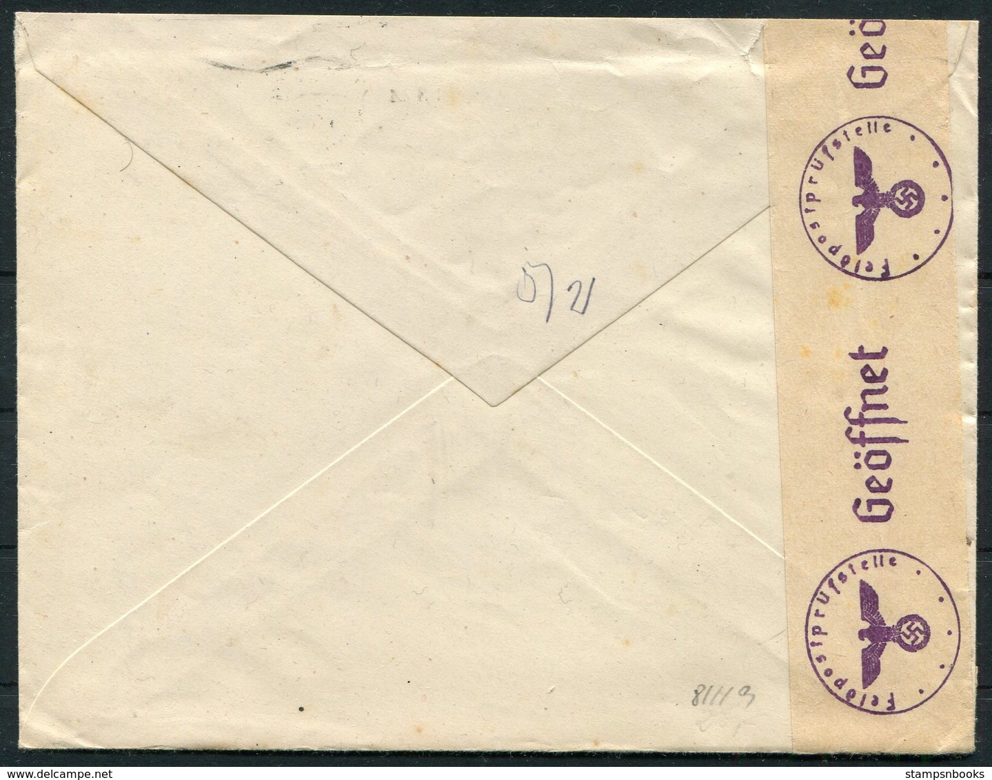 1944 Germany DR Feldpost Censor Brief + Letter - Covers & Documents